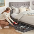 thumbnail image 3 of Lifewit Under Bed Shoe Storage Organizer, Set of 2, Fits 24 Pairs, Closet Organizers and Storage, Durable Shoe Bag w/ Cardboard, Dual Zippers, Gray, 3 of 8