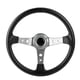thumbnail image 2 of Universal Aluminio Pu Cuero Car Sport Racing Drift Volante Plata 14In 350Mm Monstrate VI003148-00, 2 of 7
