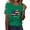 A04-Green, variant on Women's 250th Anniversary Usa Shirt Plus Size Crew Neck T Shirts Short Sleeve Blouse Usa Flag Tops Summer Tee