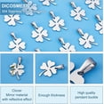 thumbnail image 5 of 12Pcs Stainless Steel Leaf Pendant Four Leaf Clover Jewelry Making Pendants and Charms with Clasp for DIY Women DIY Bracelet Earring Necklace Hole: 4x10mm, 5 of 7