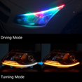 thumbnail image 4 of Barra de luces LED de color drl 2 piezas para automóvil flujo secuencial rgb luz diurna resistente a la intemperie. Agua colorido luz de señal señal de giro., 4 of 4