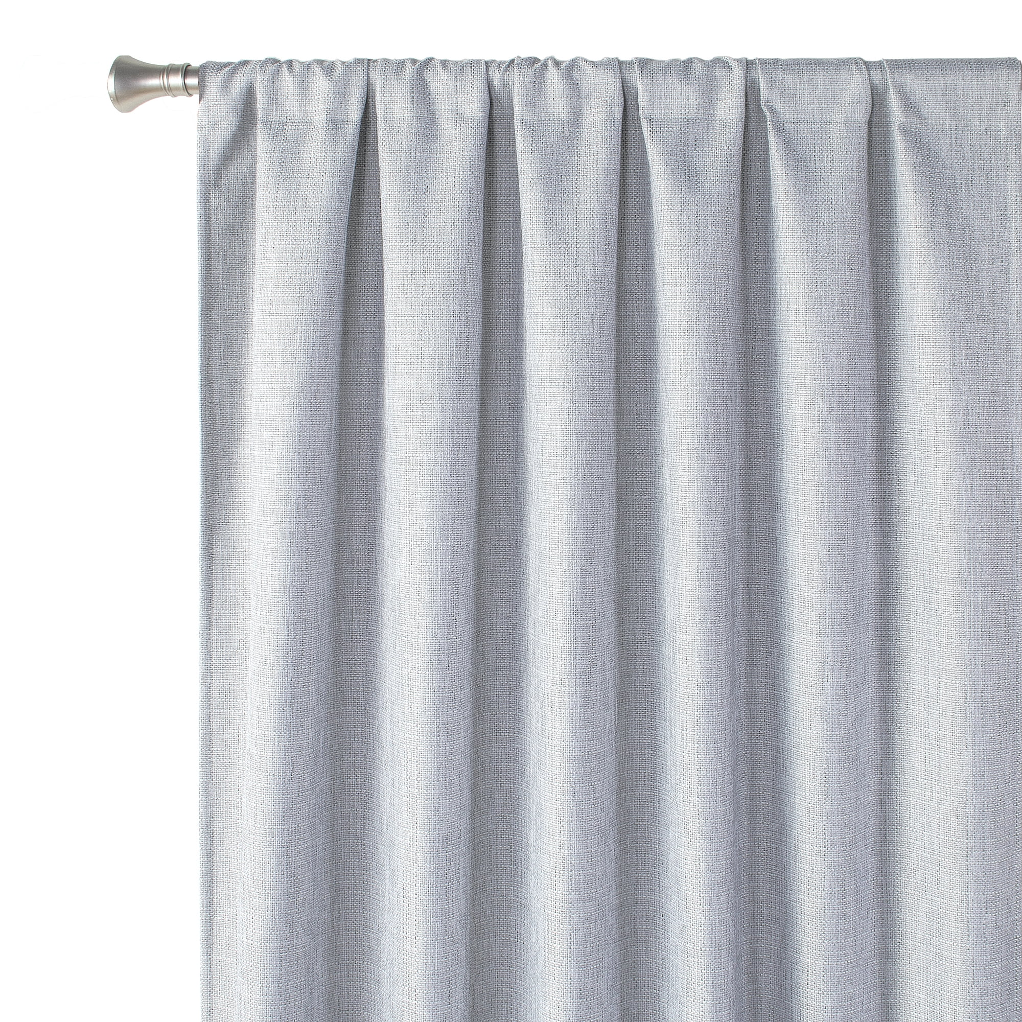 Ecologee Textured 100% Blackout Indoor Curtains 2 Pack Panel Set - 100% Recycled, Gray, 40" W x 63" L