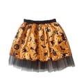 thumbnail image 4 of Likimi Child Toddler Girls Halloween Skirts Dance Costume Hallowmas Cartoon Print For Performance Comfort Tutu Skirts Size 5-8 Years, 4 of 4