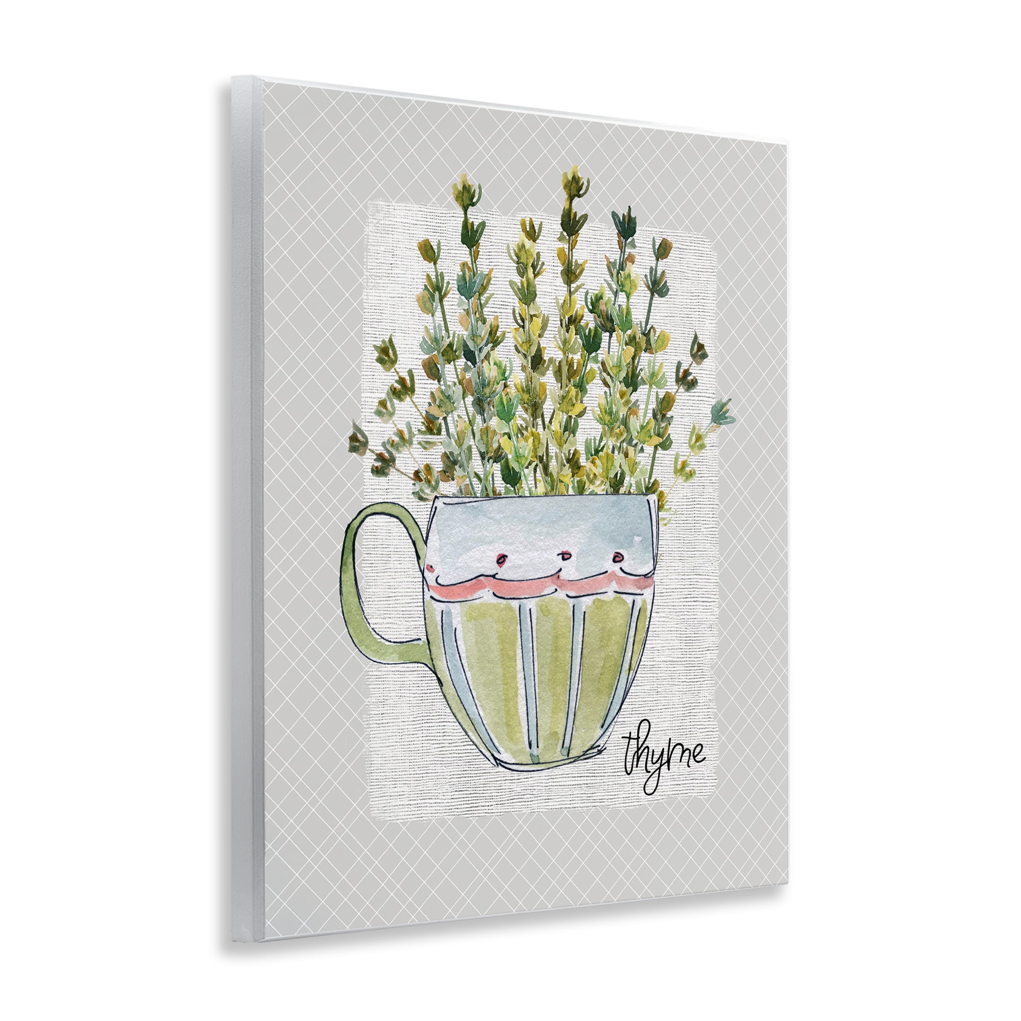 Stupell Industries Thyme Herb Mug Wall Plaque Art, design by Livi Finn