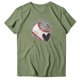 thumbnail image 3 of Gibobby Blusa de Trabajo de Manga Corta Mujeres Casual Béisbol Impresión Mangas Cuello Redondo Camiseta Suelta Blusa Tops(Verde,CH), 3 of 4