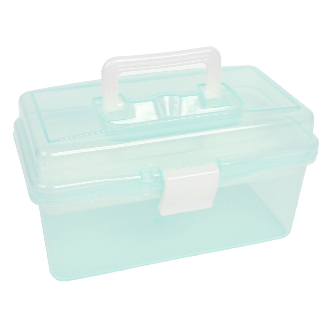 Unique Bargains Plastic Case DIY Hand Tool Storage Box White Clear ...