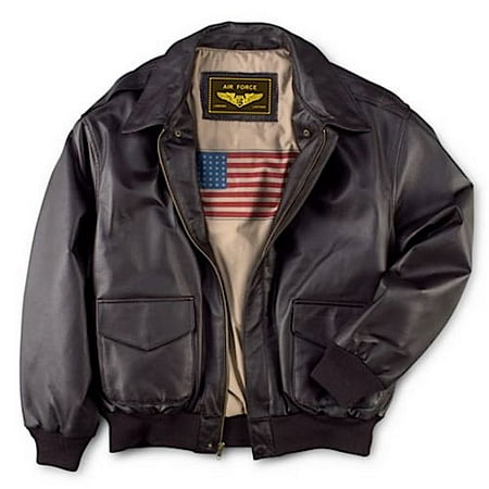 Landing Leathers Mens Air Force A-2 Leather Flight Bomber Jacket (Regular &