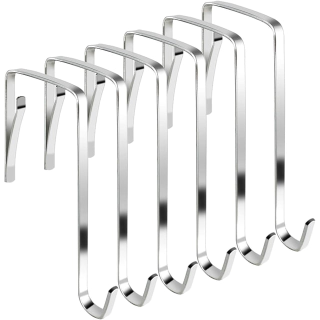 10Pcs Over The Door Hooks, Metal Door Hanger Z Hooks, Sturdy Over Door Hooks for Hanging Clothes, Towels, Coats and More