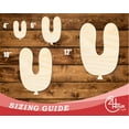 thumbnail image 3 of Unfinished Wood Balloon Letter U Shape | DIY Craft Cutout | up to 46" DIY 36" / 1/2", 3 of 3