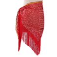 thumbnail image 4 of Bufanda para Danza Del Vientre Bufanda Triangular con Lentejuelas Brillantes Y rojo jinwen Bufanda de la cadera de la danza del vientre, 4 of 4
