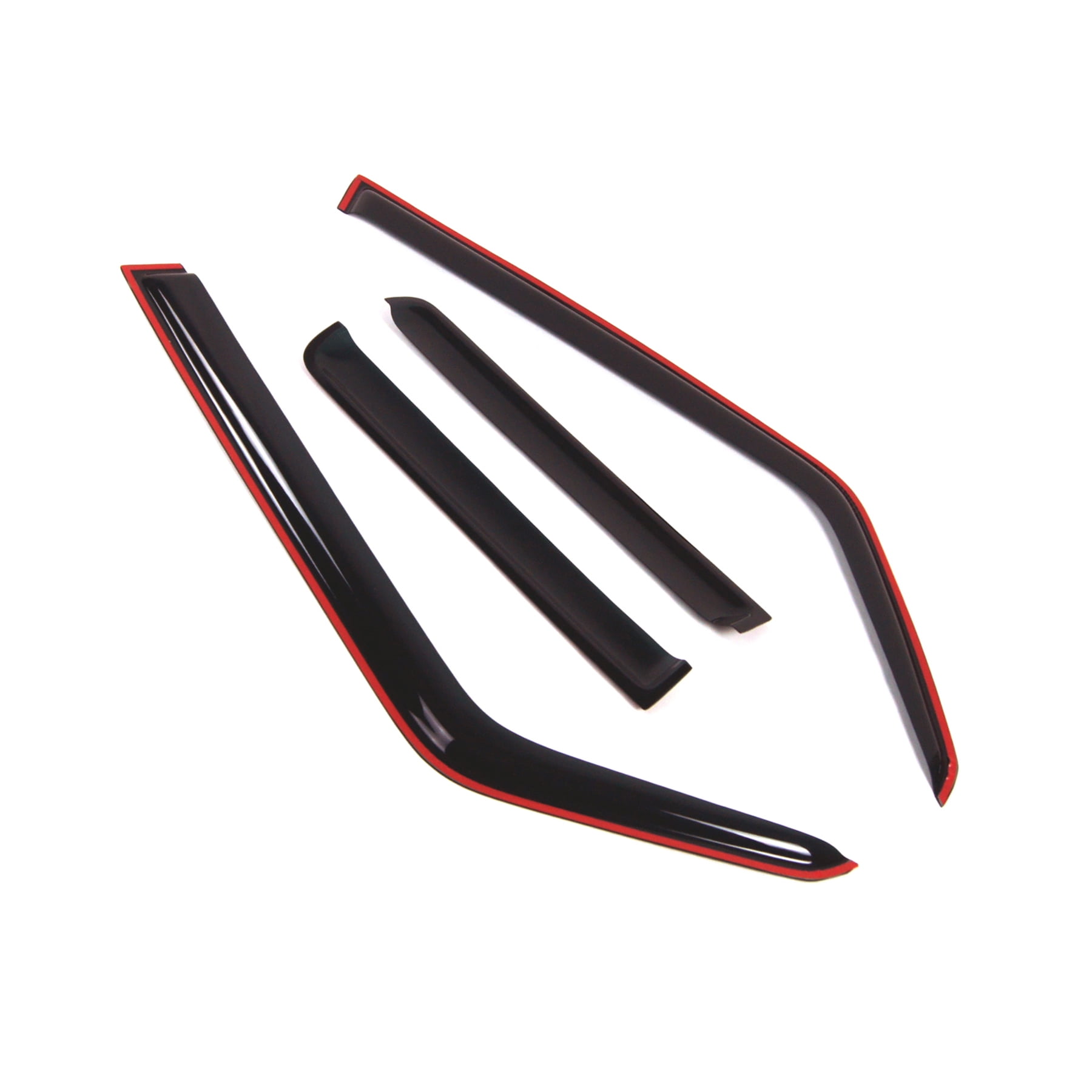 Tuningpros WD2-267i In-Channel Window Visor Deflector Rain Guard Dark Smoke 4 Pcs Set For 2006-2010 Jeep Commander