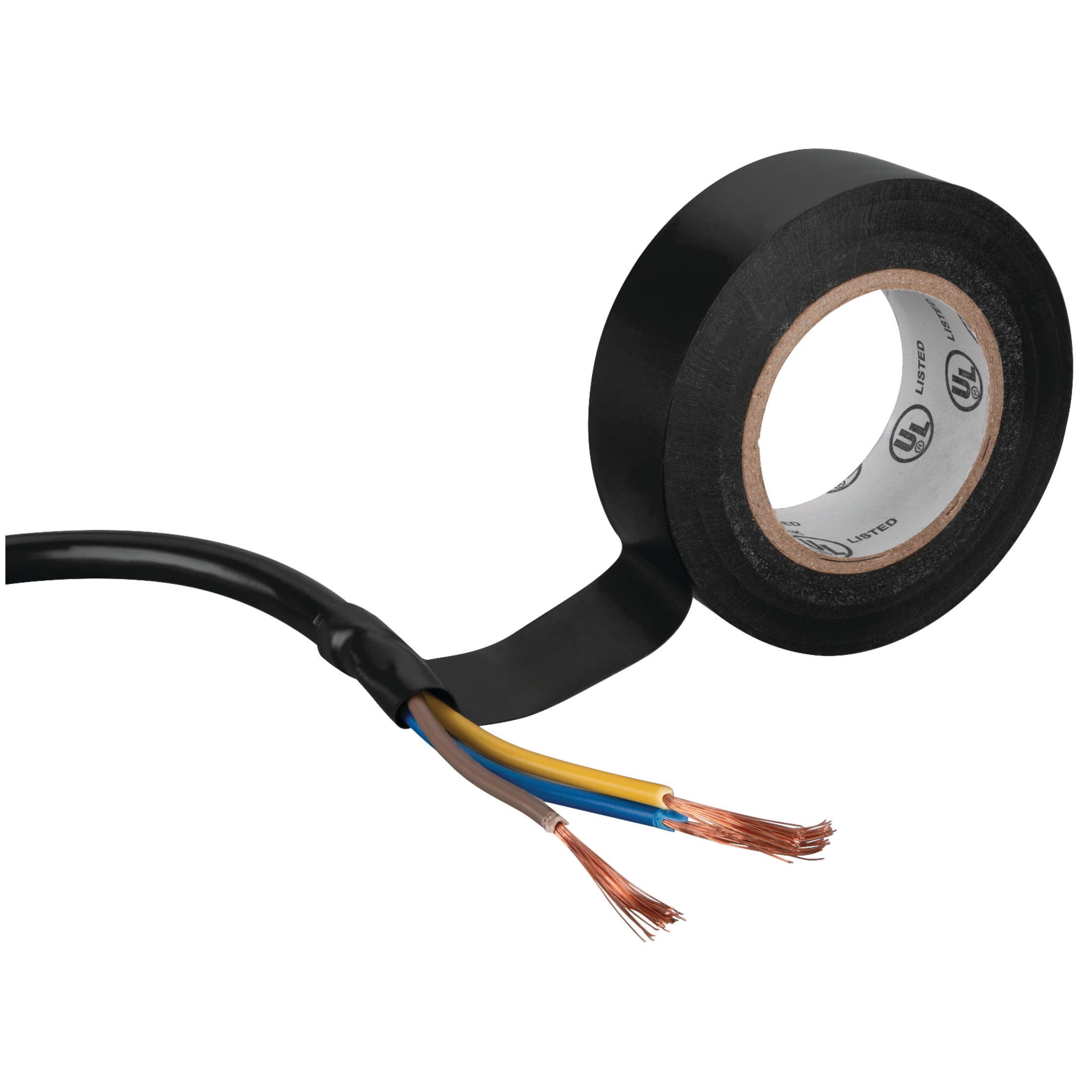 Performance Tool W500 60 foot x 3/4 inch Electrical Tape - Wiring Insulation, Electrical Connection Adhesive, 600V, High Temp Tape - Pack of 10, Black