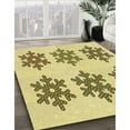 thumbnail image 3 of Ahgly Company Tapis d'Intérieur Rond Lavable en Machine Transitionnel Brun Doré Foncé, 3 Pieds Rond, 3 of 7