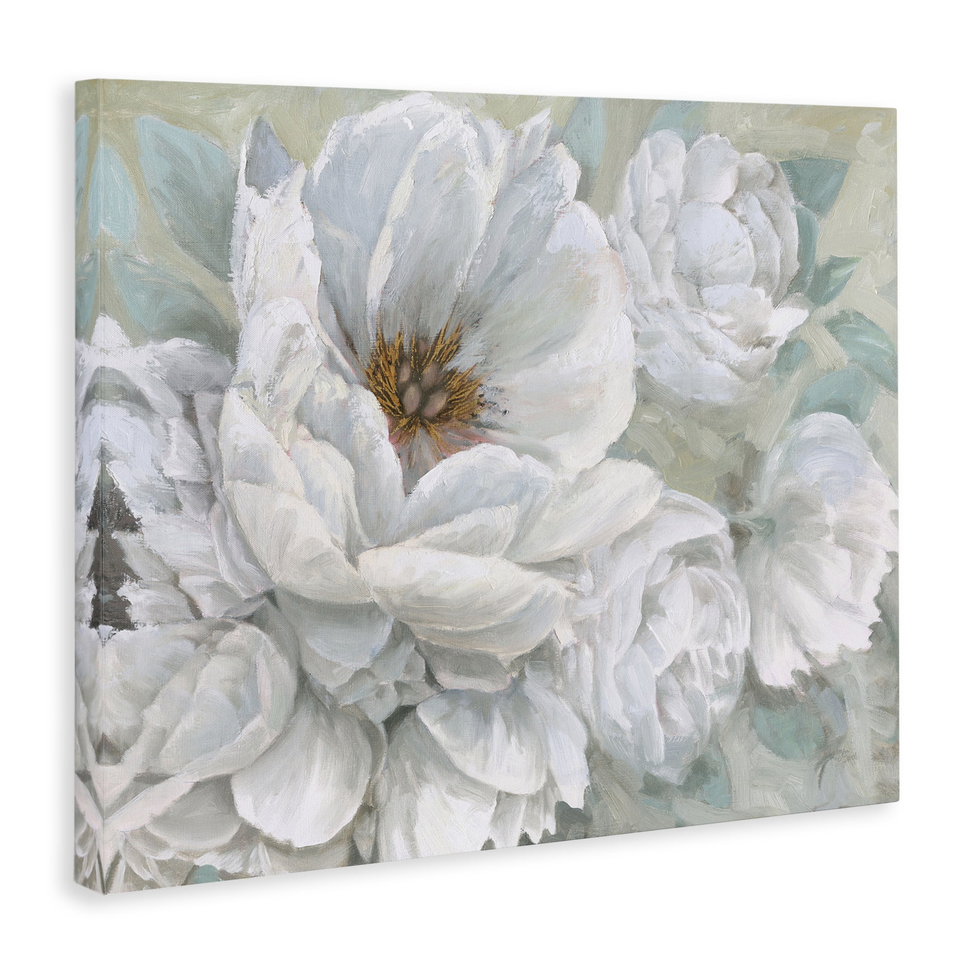 Stupell Industries White Beauty Bouquet Botanical & Floral Painting Gallery Wrapped Canvas Art Print Wall Art, 40 x 30