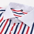 thumbnail image 3 of LIBRCLO Mens Long Sleeve Shirts Stripe Casual Button Down Shirts Slim Fit Business, 3 of 7