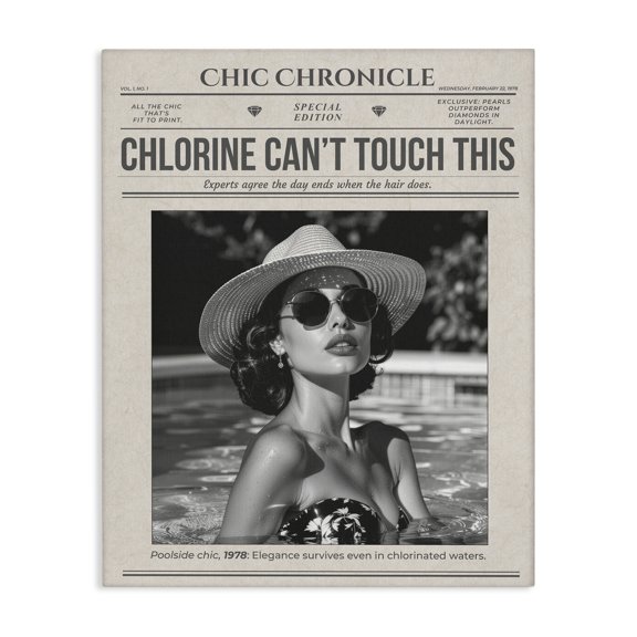 Stupell Industries Glam Chic Chronical Vintage Magazine Canvas Art, 16 x 20, by A Barefoot Stylist