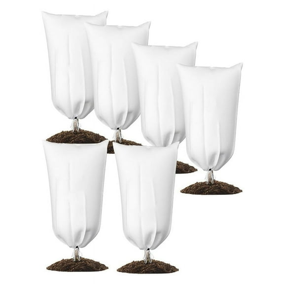 HOT 6pcs Outdoor Plant Protectors Covers Freeze Protection, 24x32inch Cold Weather Frost Cloth Blankets for Fruit Tree