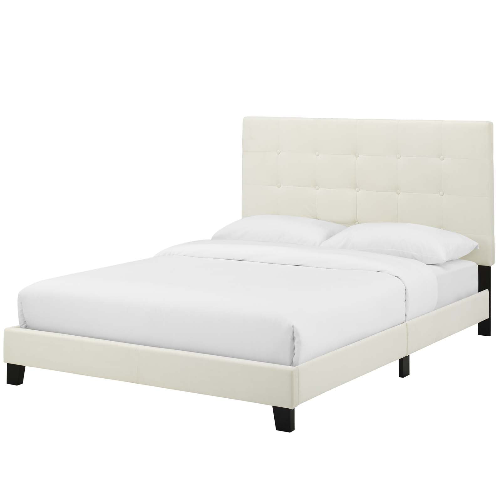 Contemporary Modern Urban Designer Bedroom Full Size Platform Bed Frame
