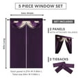 thumbnail image 4 of Regal Home Collections 5-Piece Window Curtain Set with Valance and Tiebacks, 4 of 6
