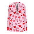 thumbnail image 4 of Xuyuer Valentines Day Sweatshirts for Women Valentine Sweatshirt Love Heart Graphic Pullover Tops Casual Holiday Tops Love Heart Shirts Casual Valentine Pullover Long Sleeve Tops, 4 of 5