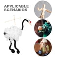 thumbnail image 2 of Juguete de marioneta de grúa hecho a mano, títere de madera único, pluma de Animal con cuerdas para juego interactivo y diversión didáctica, 2 of 8