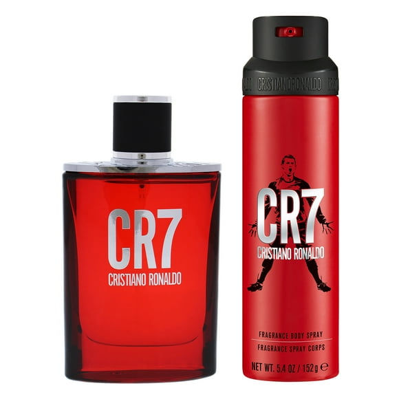 CR7 Kit de Cristiano Ronaldo para hombres - Kit de 2 piezas EDT Spray de 1.7 oz, Body Spray de 6.8 oz