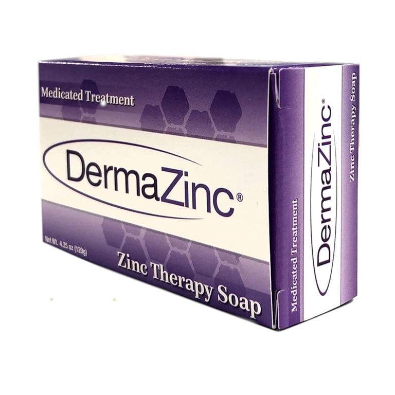 Dermazinc, Zinc Therapy Medicated Soap, 4.25 oz, 3 Pack - Walmart.com