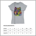 thumbnail image 5 of Tee Hunt Stare of The Wolf T-Shirt Dean Russo Colorful Neon Animal Women's T-Shirt Tee, Gray, XX-Large, 5 of 5
