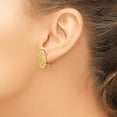 thumbnail image 3 of 14k Polished Diagonal Teardrop Omega Back Post Earrings, 3 of 4