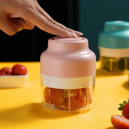 

Weloille 100ml Capacity Electric Garlic Chopper Food Portable Garlic Masher Mincer Press Wireless Food Processor for Ginger Chili Fruit Meat Spices Beans etc