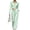 Green, variant on 2-Piece Women's Tracksuit, Fall Cropped 1/2 Zip Collared Long Sleeve Top & Wide Leg Pants Striped Hem Athletic Set, XS-3XL