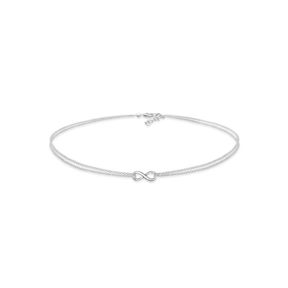 Elli by Julie & Grace Women Infinity Love Choker Necklace 925 Silver 14.17 - 15.75 inch