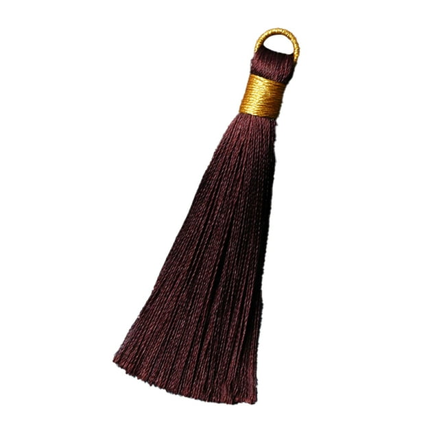 8cm Tassel Jewelry Making Bookmark Bookmark Handbag Keyring Hanging Fringe Pendant Portable Purse Dressing Decoration Crafting Handicraft Dark Coffee