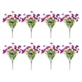 thumbnail image 1 of 8 piezas Flores artificiales Bouquet Resistente a la vegetación resistente a la intemperie Plantas Flores Arreglo para la decoración de, 1 of 9