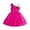 Hot Pink, variant on Pink Off Shoulder Flower Girl Dresses for Wedding 1 Sleeve Tulle Summer Vintage Dresses 3-4 Years