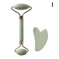 thumbnail image 1 of Ensemble de Rouleaux de Massage Quartz Rose Non-Jadé pour Visage, Rasage Beauté Double Tête, 1 of 1