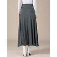 thumbnail image 4 of DARING DIVA Women's Foldable High Waist Flowy Flare Maxi Skirts XS Dark Gray, 4 of 6