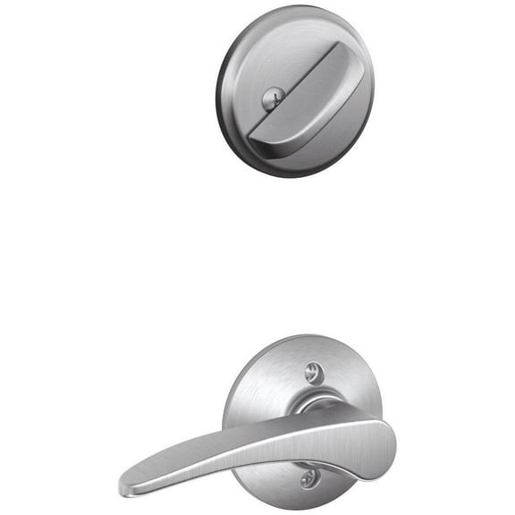 Schlage F59 MNH 626 RH Manhattan Interior Right-Handed Lever with Deadbolt, Brushed Chrome (Interior Half Only)