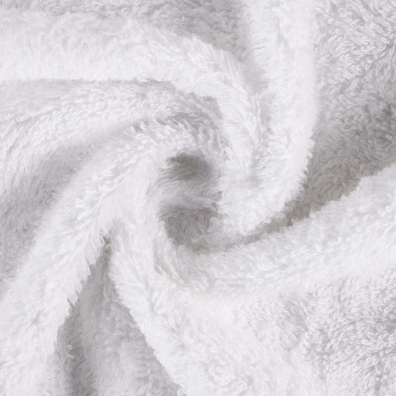 Superior Rayon From Bamboo Soft 12-Piece Towel Set, Cotton Blend Modern Towels, White