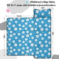 thumbnail image 5 of Baseballs and Stars Light Blue Pattern Teens Toddler Nap Mat with Pillow, Sleeping Mat Bag for Preschool Daycare 59"x22", 5 of 6