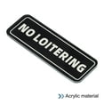 thumbnail image 3 of Uxcell No Loitering Sign 6"x2" Self Adhesive Door Sticker Symbol Black, 3 of 6