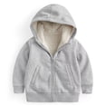 thumbnail image 5 of Ulanda Teen Girls Oversiezd Zip Up Sweatshirts Cute Fleece Kids Hoodies Youth Long Sleeve Fleece Active Sport Jacket Coat (Light Gray, 11-12 Years), 5 of 7