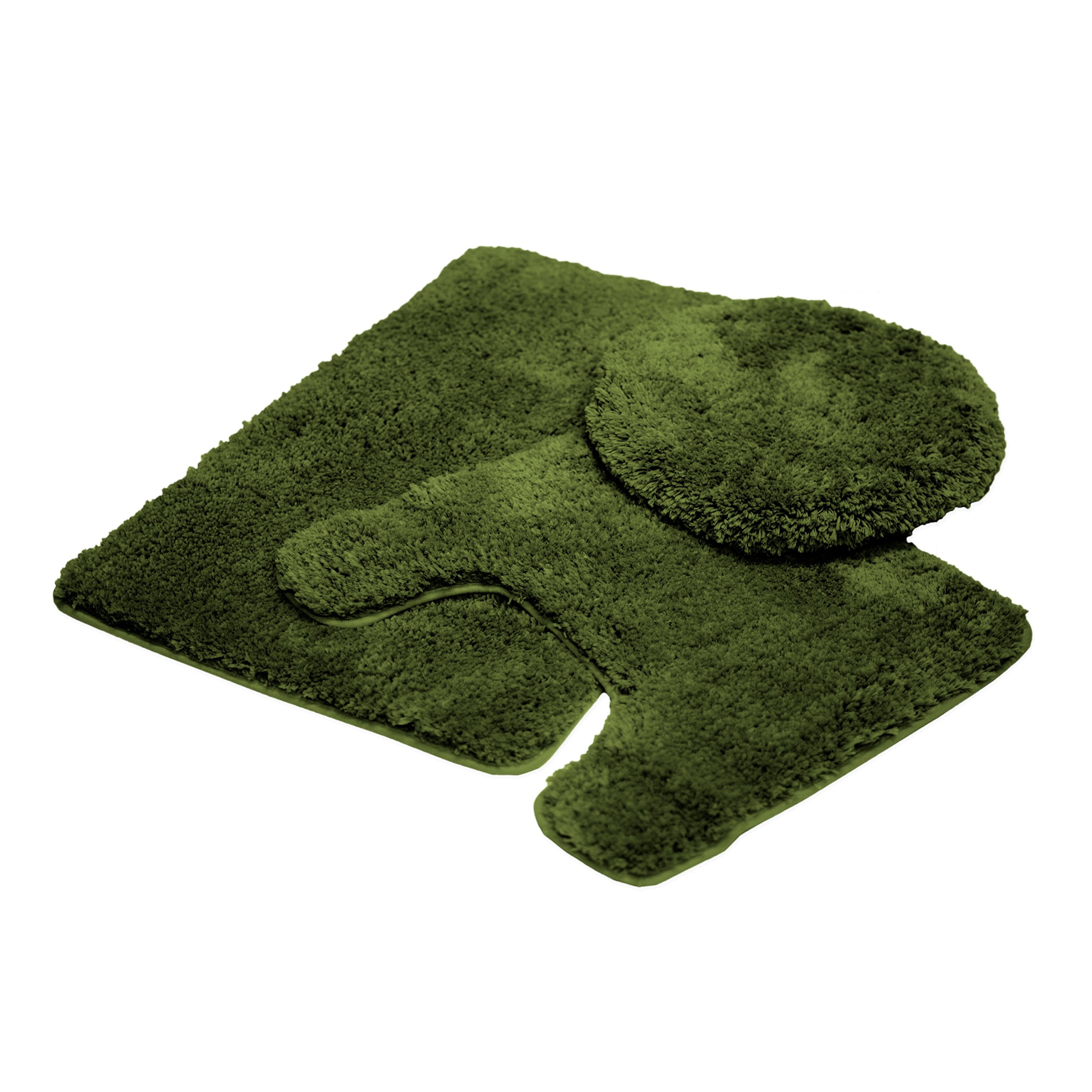 3 PC Bathroom Rug Set Contour Mat Toilet Lid Cover Ultra Soft Fluffy Queen Mary - Picture 31 of 42