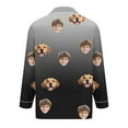 thumbnail image 5 of Donemore Men's Custom Printed Pajama Set Button-Up Lapel Collar Gradient Long Sleeve with Pockets, 5 of 9