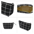 thumbnail image 3 of Unique Bargains 1 Pc Women Durable Lattice Small Cosmetic Bag for Travel Vacation Bathing Black Canvas, 3 of 3