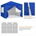 thumbnail image 6 of WDZS 8x8 Pop Up Canopy with 4 Removable Sidewalls, Portable Enclosed Instant Tent, Waterproof Outdoor Tent, Beach Sun Shelter with 4 Sandbags, 8 Stakes & 4 Ropes, Blue, 6 of 9