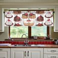 thumbnail image 3 of Yayeee Kitchen Curtains Tier Set of 2 Light Filtering 57"x36" Over Sink Window Panels, White Chocolate Cakes, 3 of 7
