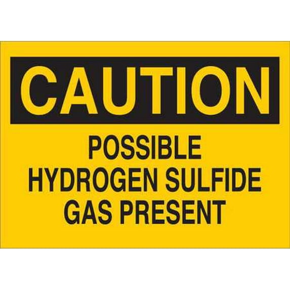 BRADY 72573 Chemical Sign, 10 x 14In, Black on Yellow