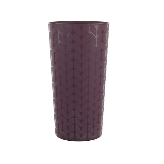 Mainstays - Purple Round Plastic Tumbler, Interwoven Braided Etched, 26-Ounce