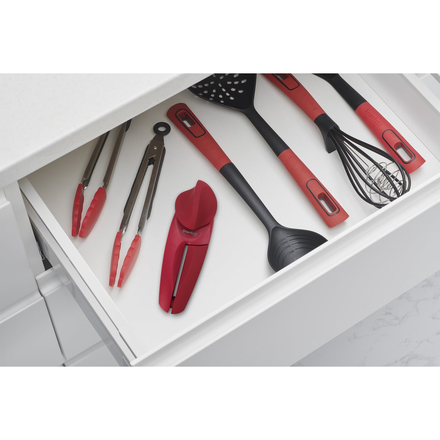 Starfrit MightiCan Heavy-Duty Non-Slip Knob Can Opener, Red, 092079-006-0000